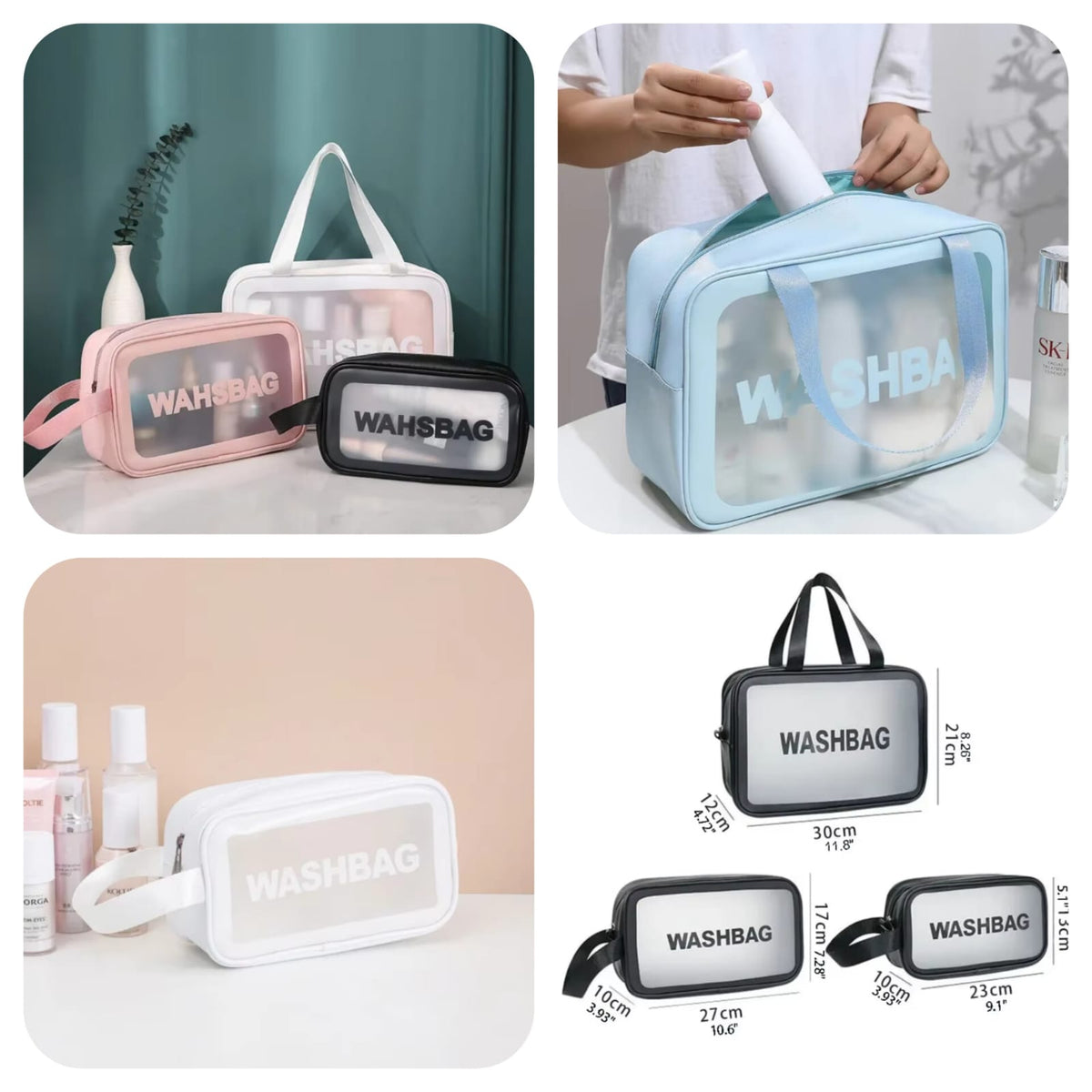 Cosmetic Washbag (Pack of 3)