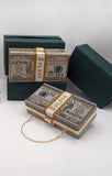 Luxury Crystal Dollar Bill Clutch Bag with Pearl Handle Strap – Sparkling Money Evening Purse