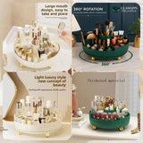 360° Rotating Luxury Cosmetic Partition Organizer Tray