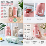 320ML Glass Insulated Water Bottle