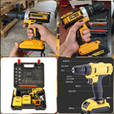 Cordless Electric Drill Machine Set with Rechargeable Battery & Charger