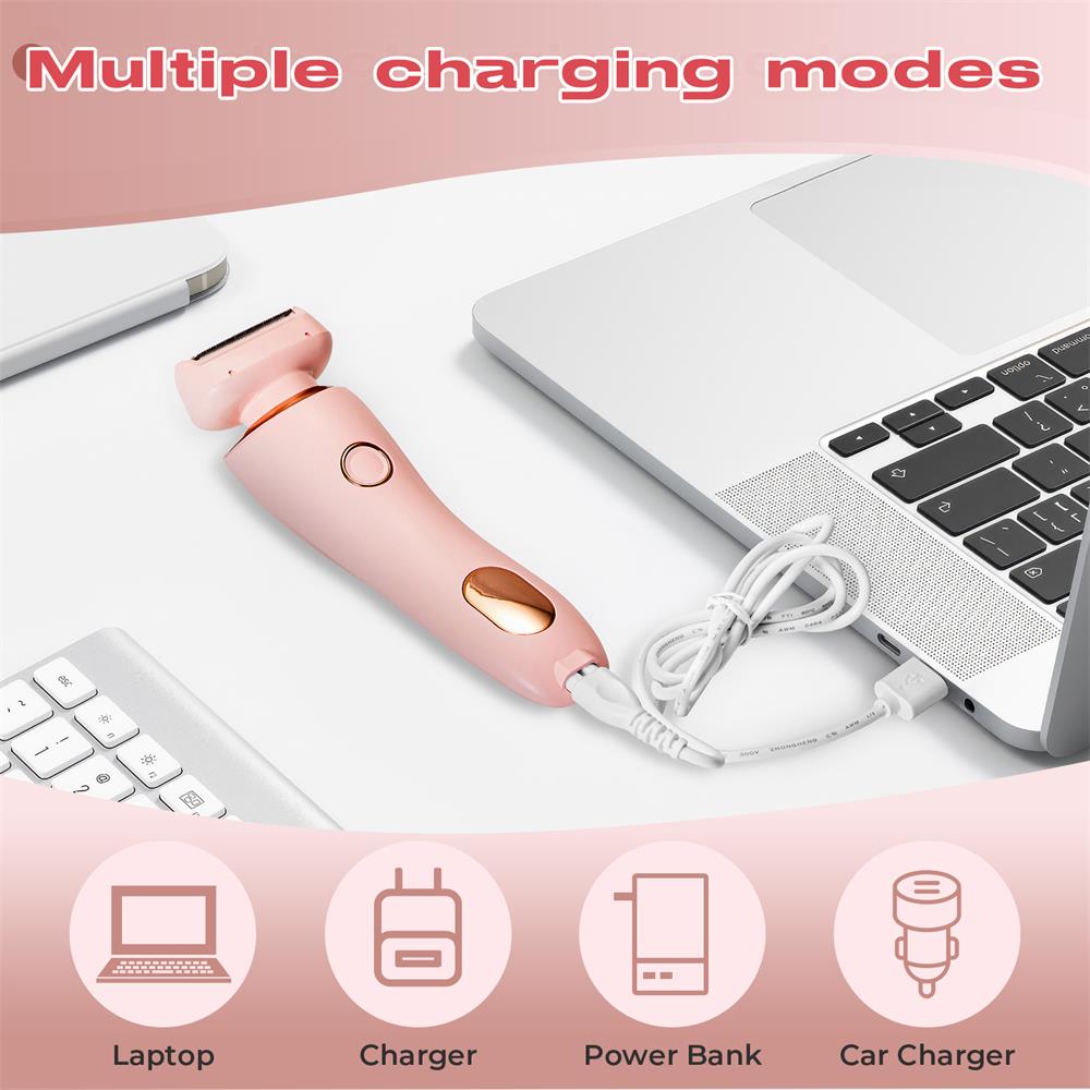 Lady Electric Shaver 2-in-1 Dual Head Hair Remover – Gentle & Rechargeable