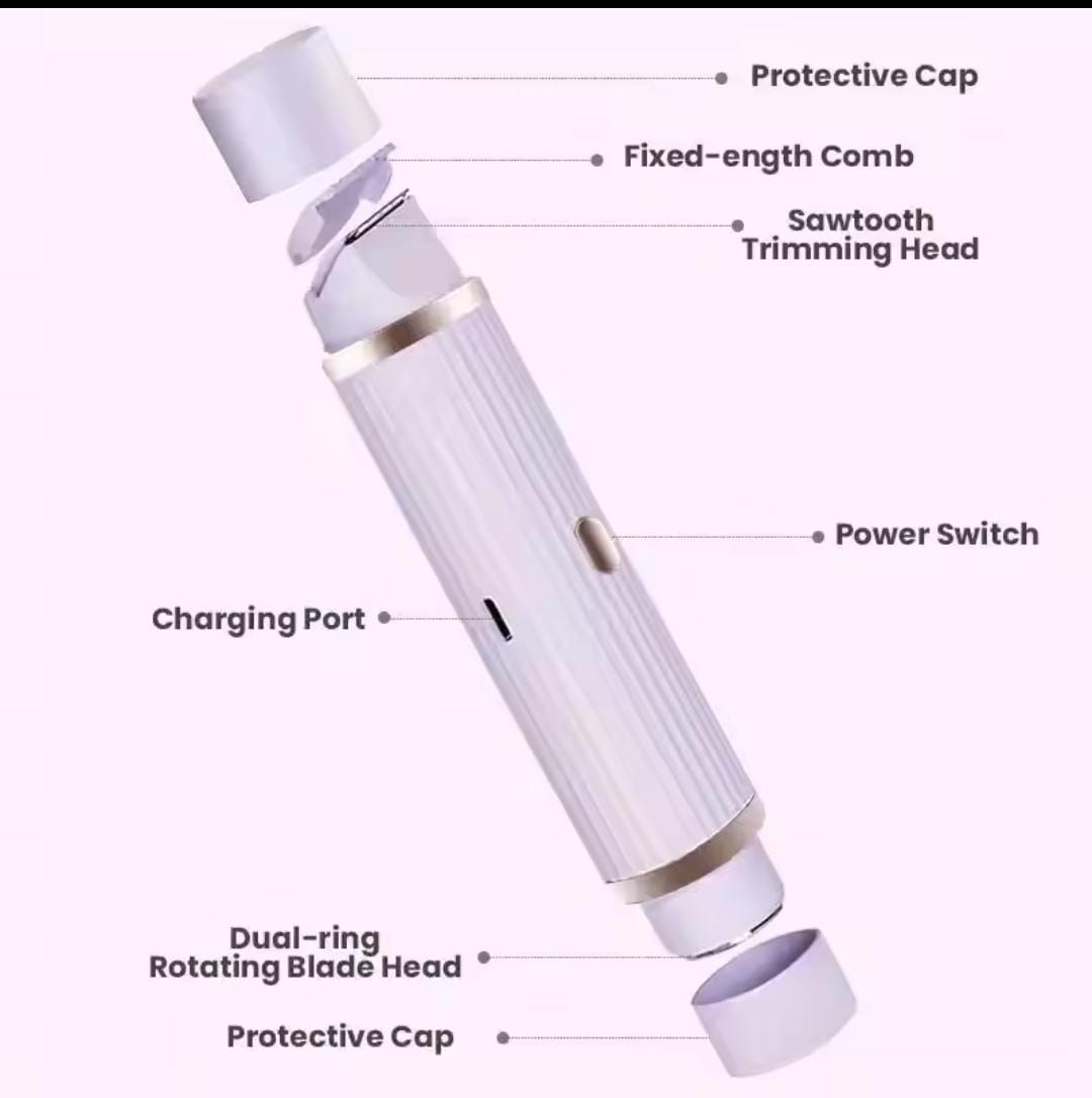 Lady Electric Shaver 2-in-1 Dual Head Hair Remover – Gentle & Rechargeable