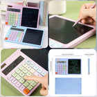 Calculator With Writing Tablet , Portable 12 Digit LCD Large Display