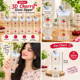 Cherry Glass Sipper (320 ML)