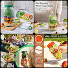 Leak-Proof Acrylic Salad Mason Jar