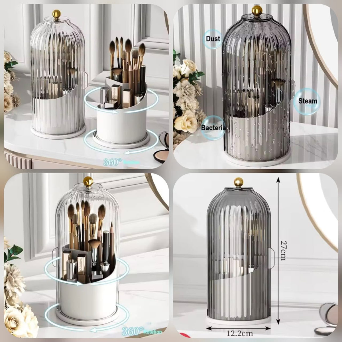 Luxury Rotating Brush Holder