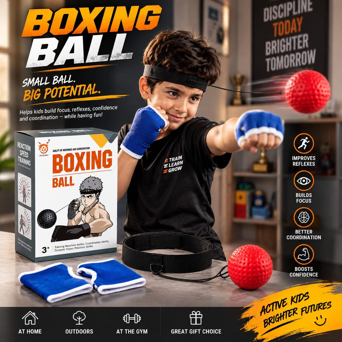 Head Boxing Ball With Gloves