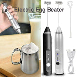 2in1 Rechargeable Egg and Coffee Beater with Box (3 Mode Speed)
