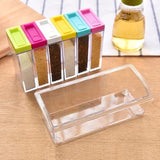 6pcs Seasoning Spice Kitchen Jar set with Crystal Tray