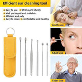 7pcs set - Set of 6pcs Ear Wax Cleaner Kit with 1 Pouch