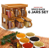 Master Chef Masala Rack With 6pcs Jar Set