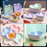8 pcs Heart shape plates set