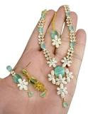 Ad zircon set Indian made golden polish D-1
