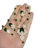 Ad zircon set Indian made golden polish D-2