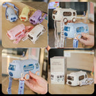 Cute Bear Baby Bus Sipper Water Bottle With Straw And Straps - 500ml