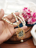 Beautiful Fine Quality Zarcon Stone Calligraphy Pendant With Mala - Z5