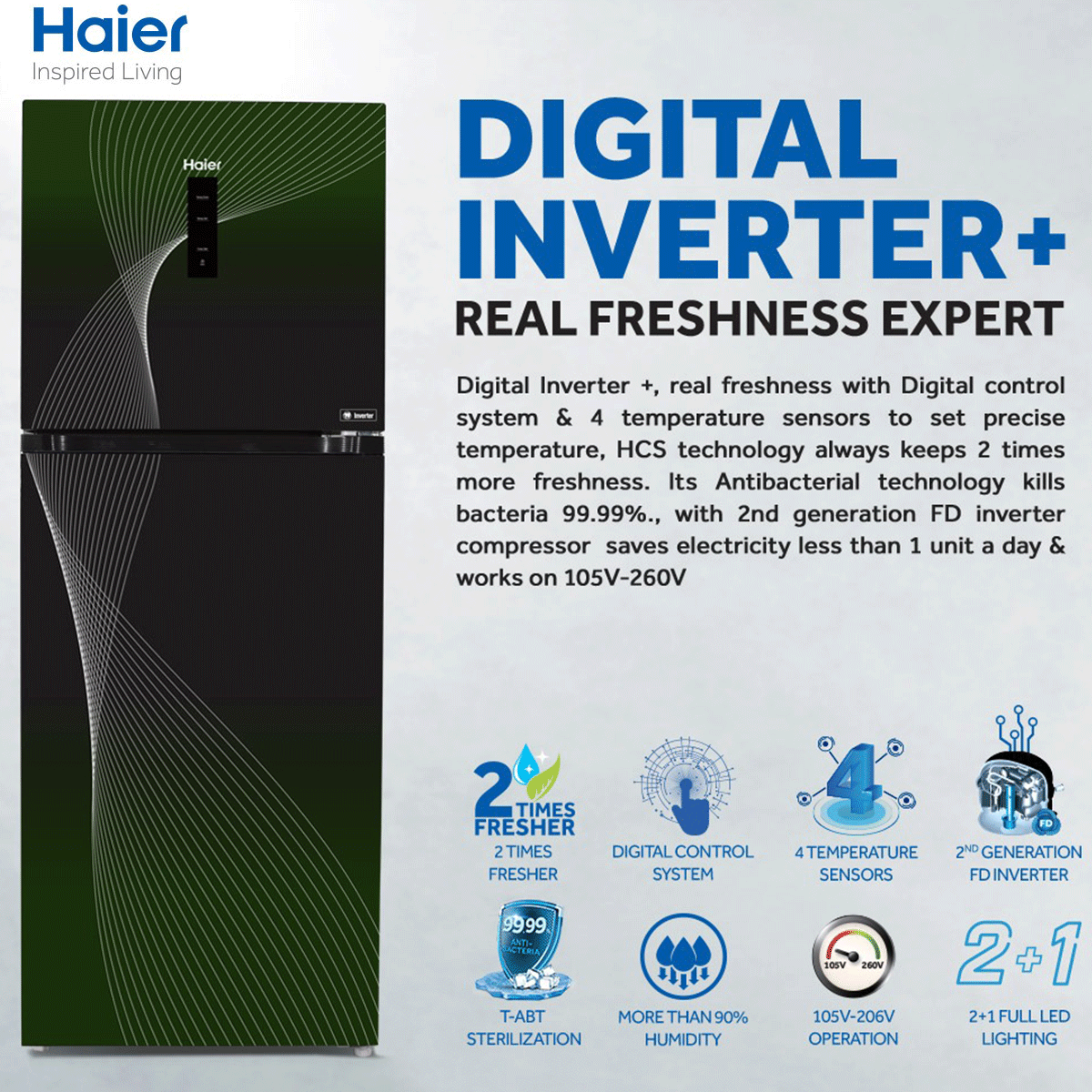 Haier HRF-418 IFGA/IFRA/IFPA Digital Inverter | (14CFT)