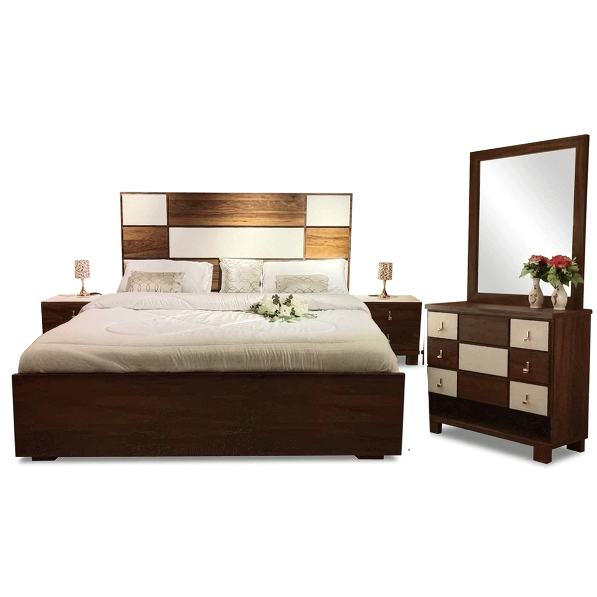 Almond Bed Set (Available on Easy Installments)