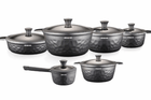Arshia Die-Casted Diamond Cookware Set 12pcs Silver