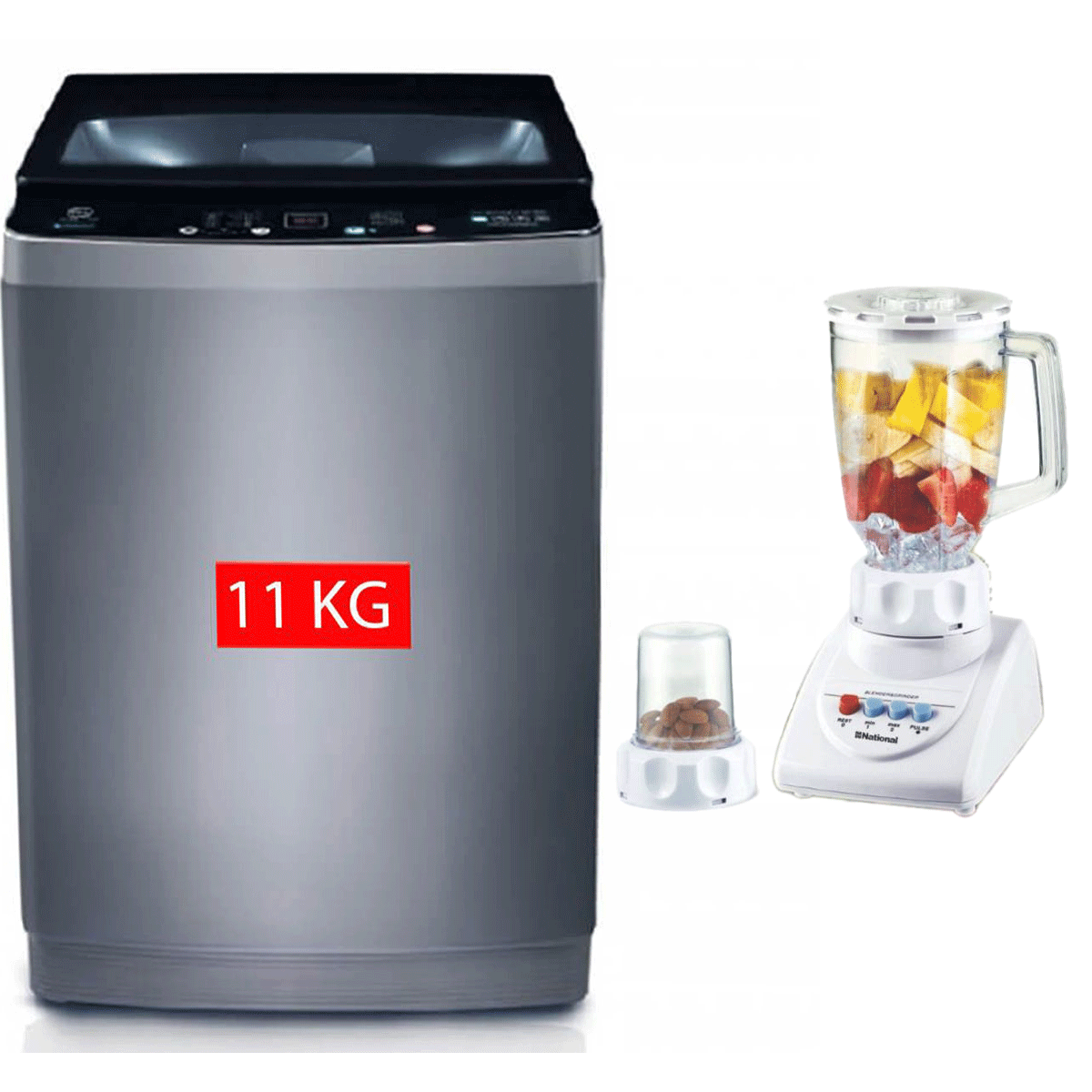 Pel PAWM 1100 Fully Automatic Washing Machine - 11 KG + 2 In 1 Premium Blender