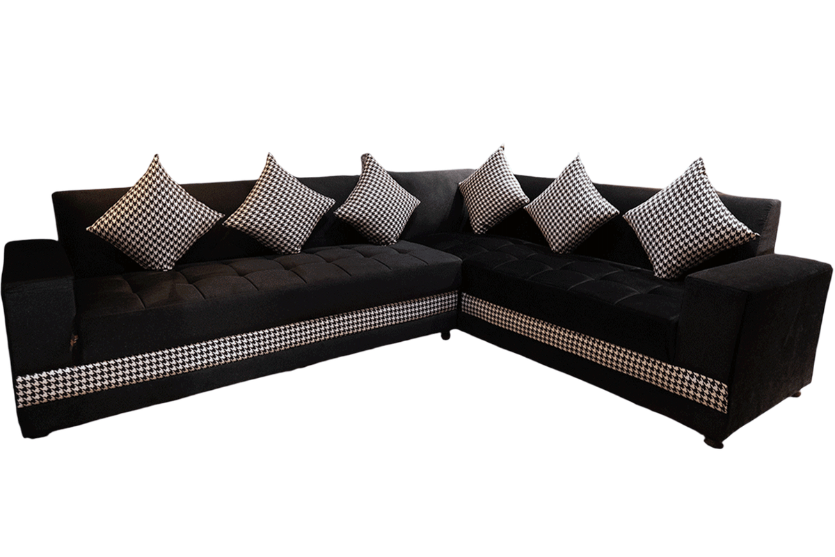 Charcoal L-Shape Sofa (Available on Easy Installments)