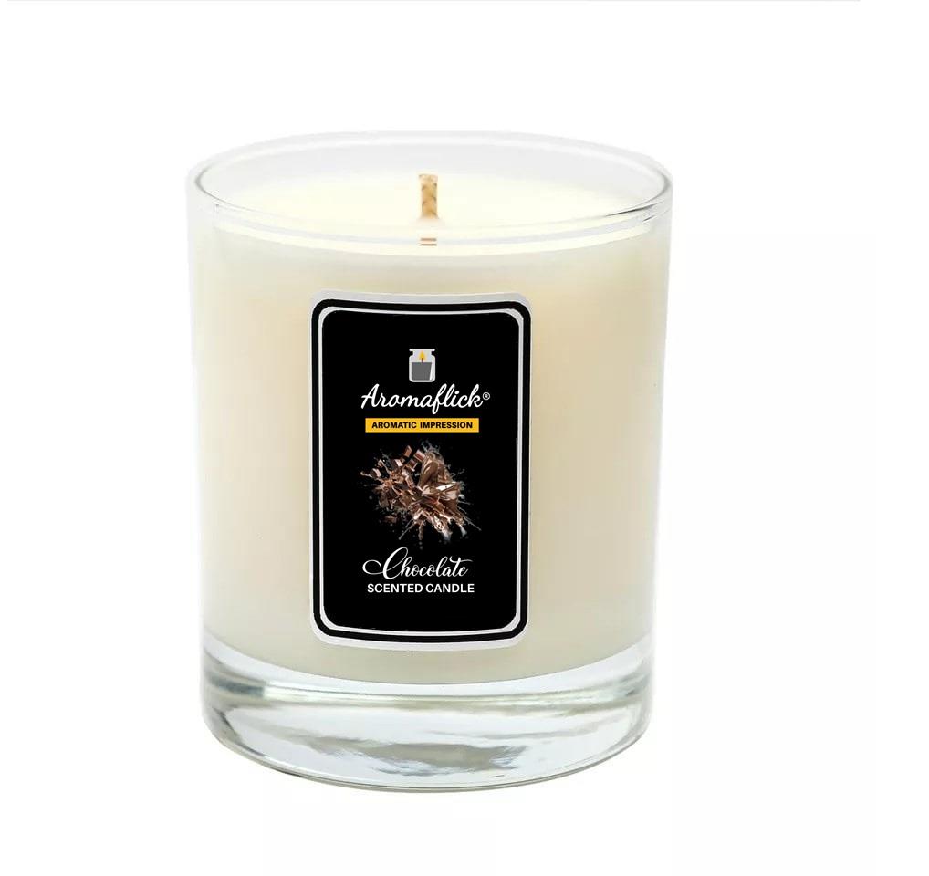 Chocolate Scented Candle in Glass Jar