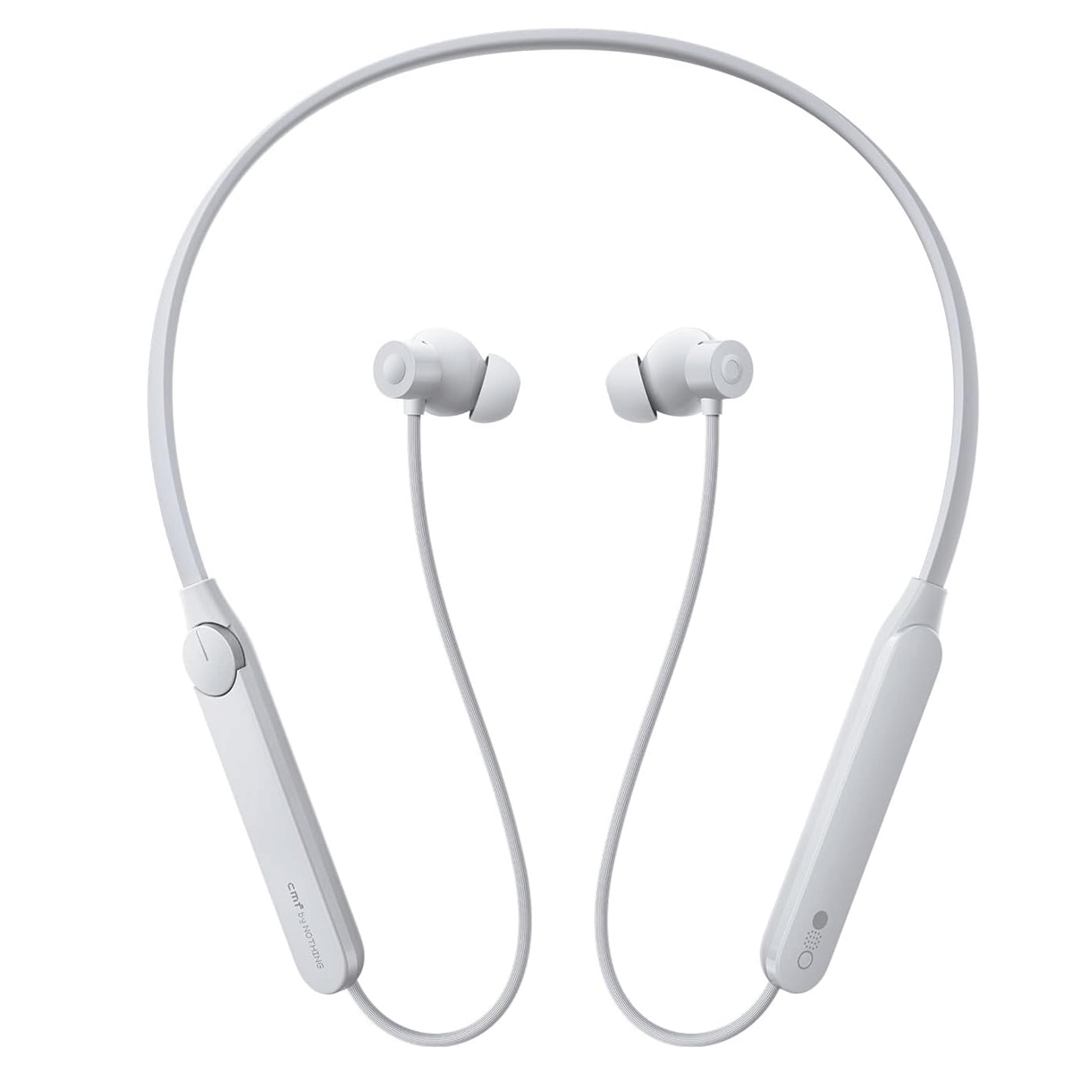 NOTHING CMF Neckband Pro Bluetooth Headphones,50dB Hybrid Active Noise Cancelling Earbuds with 5 HD Mics,IP55 BT5.3 37Hours Long Play time Dual Device Connection Neckband Headphones-Light Grey