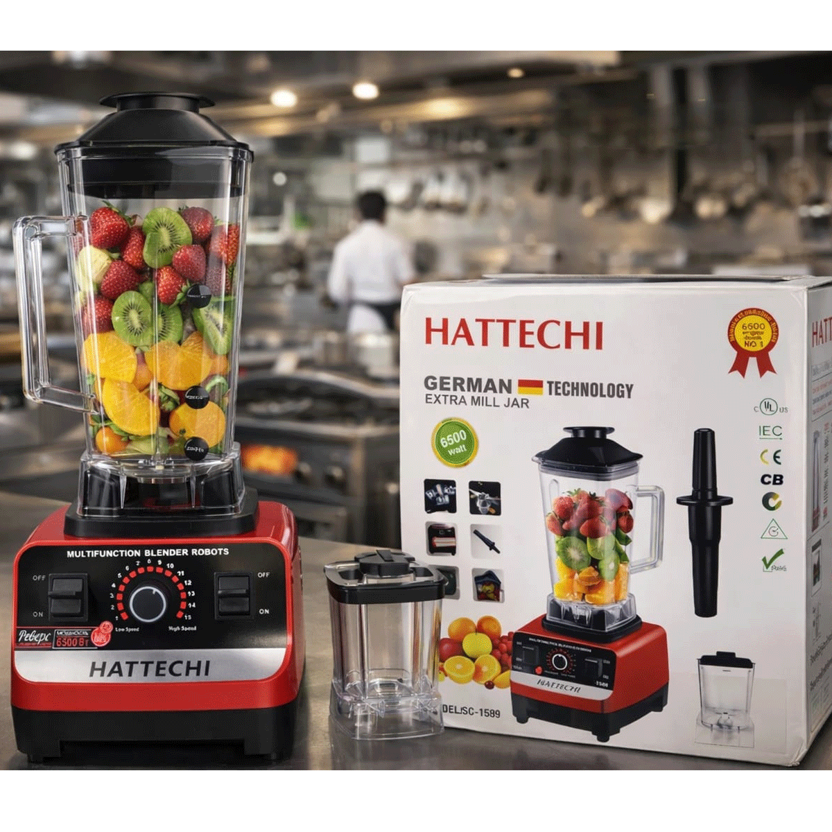 High Quality Commercial Heavy Duty Blender 2 Liters jug and 700 ML Grinder Powerfull Motor