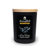 Cool Water Scented Candle in Black Glass – Bold & Refreshing Fragrance