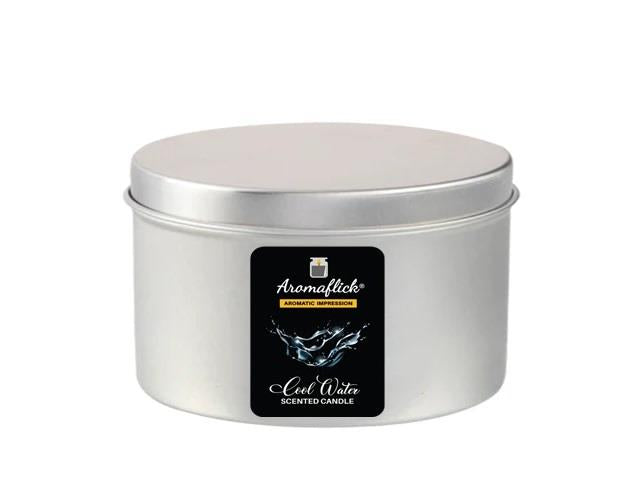 Cool Water Scented Candle in Silver Tin
