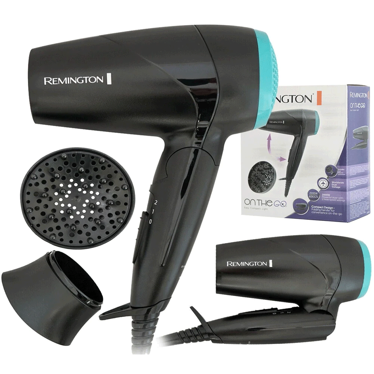 Remington D1500 On The Go Compact Dryer 2000