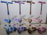 Kids Scooter with Seat, Light & Music