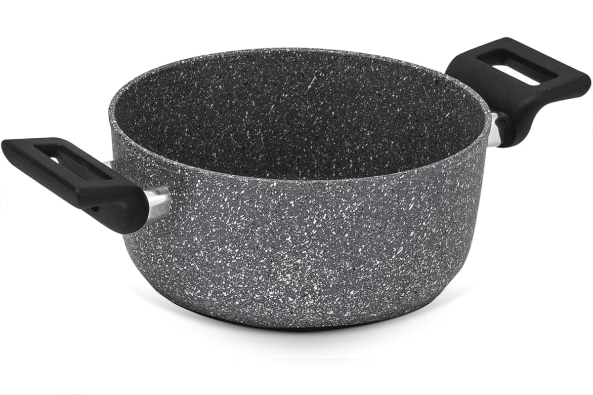 Illa Planeta 20 cm Induction Casserole with 2 Handles, 100% Recycled Aluminium, Made in Italy
