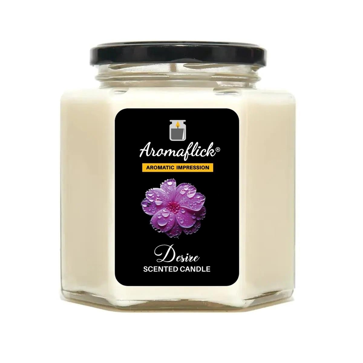 Desire Scented Candle in Hexagonal Jar