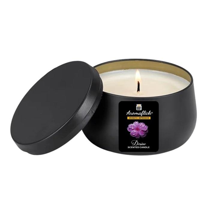 Desire Scented Candle in Black Tin