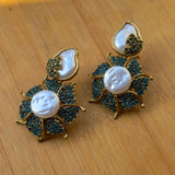 MOTHER OF PEARL EARINGS - A4