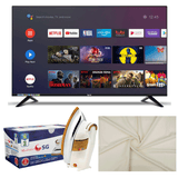 SG 32 Inch Smart TV SG32S9000 (2026 Latest Model) – Full HD Android Smart TV + Surmawala Gents Unstitched Wash & Wear Suit + SG Deluxe Automatic Iron