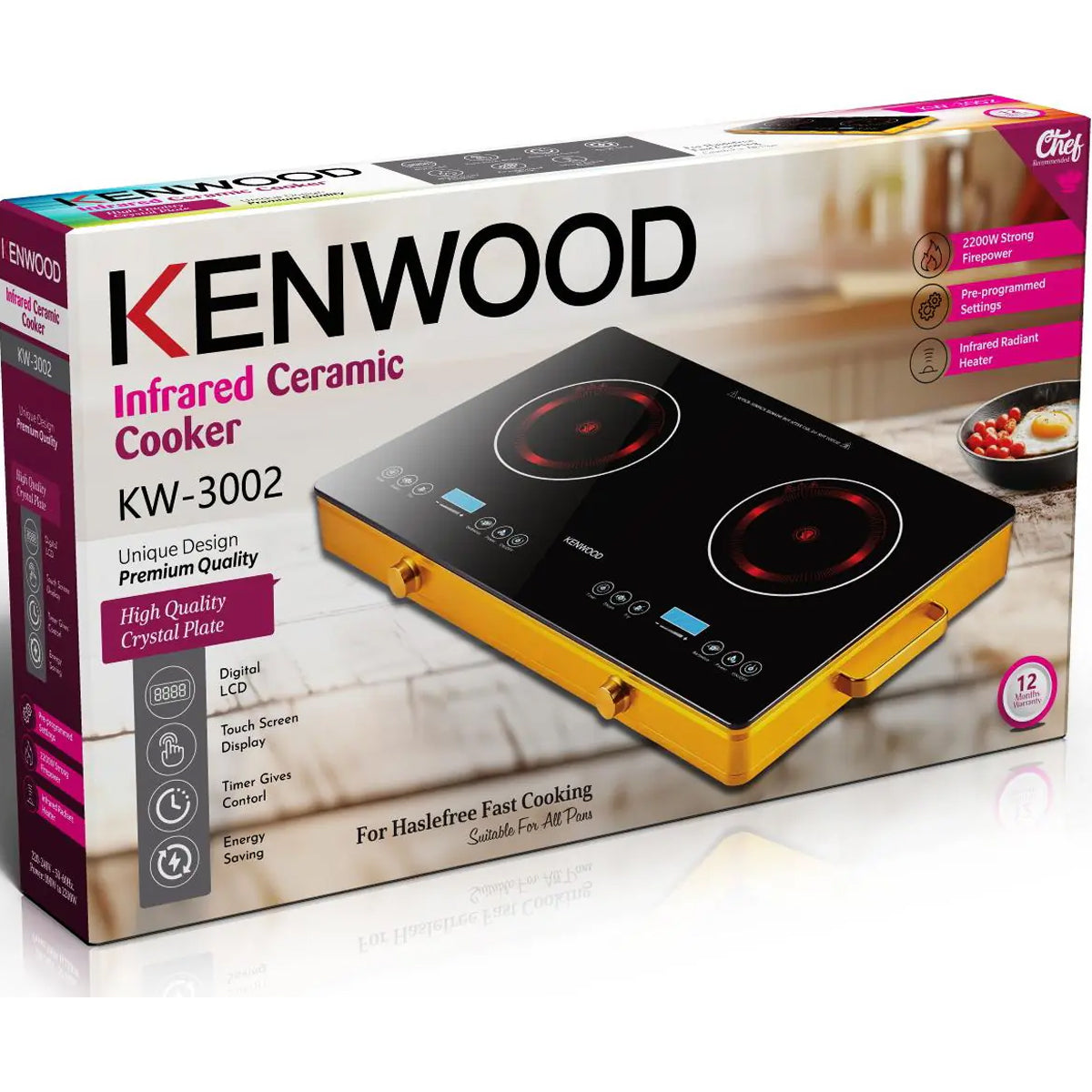 Kenwood China Hot Plate – Double Burner – Infrared Hot Plate – Ceramics Cooker