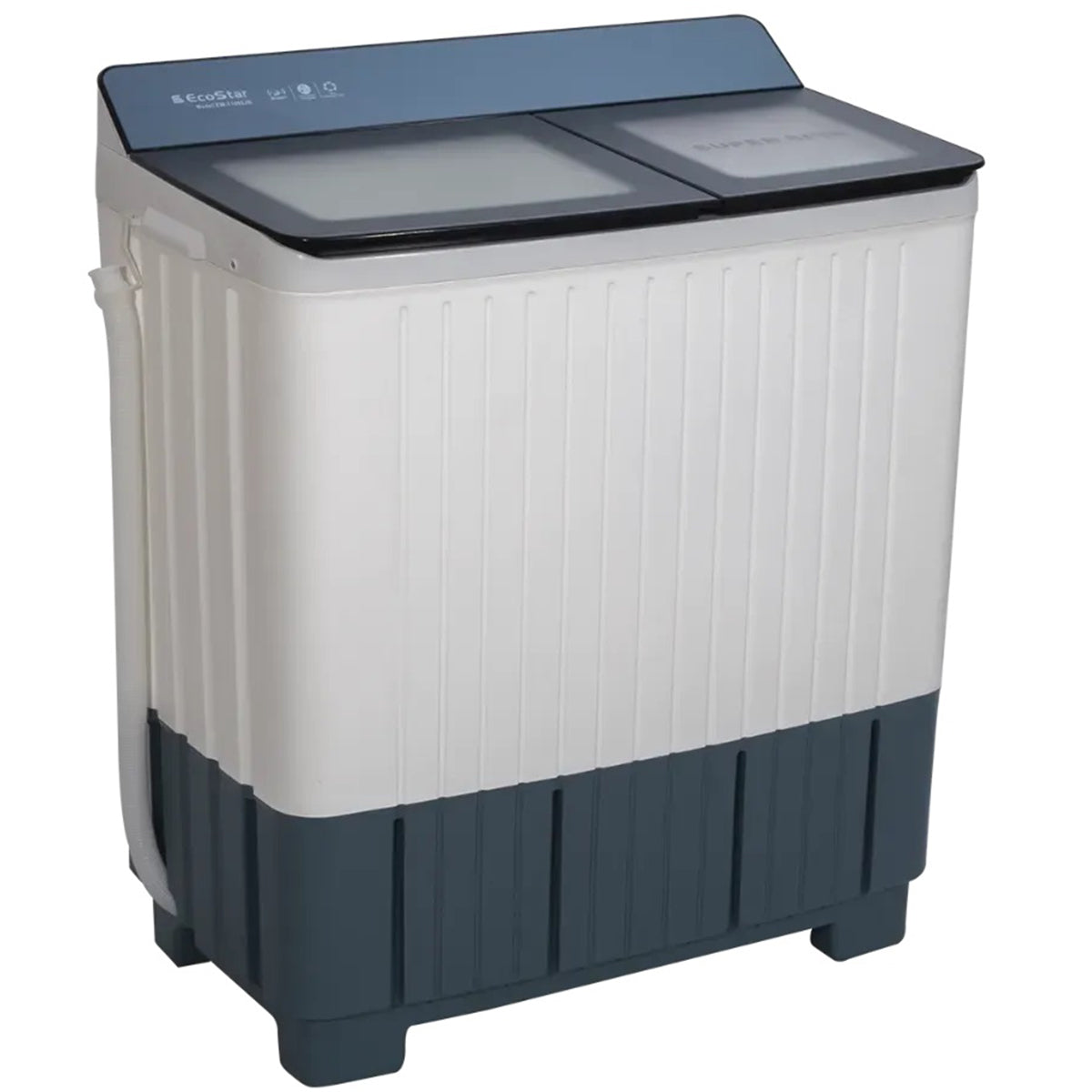 EcoStar Twin Tub - Glass Lid (Transparent) Washing Machine EW-T1002JB - 10KG Capacity