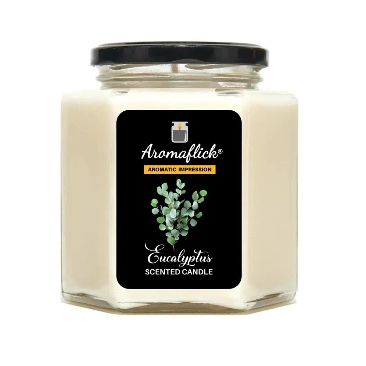 Eucalyptus Scented Candle in Hexagonal Jar