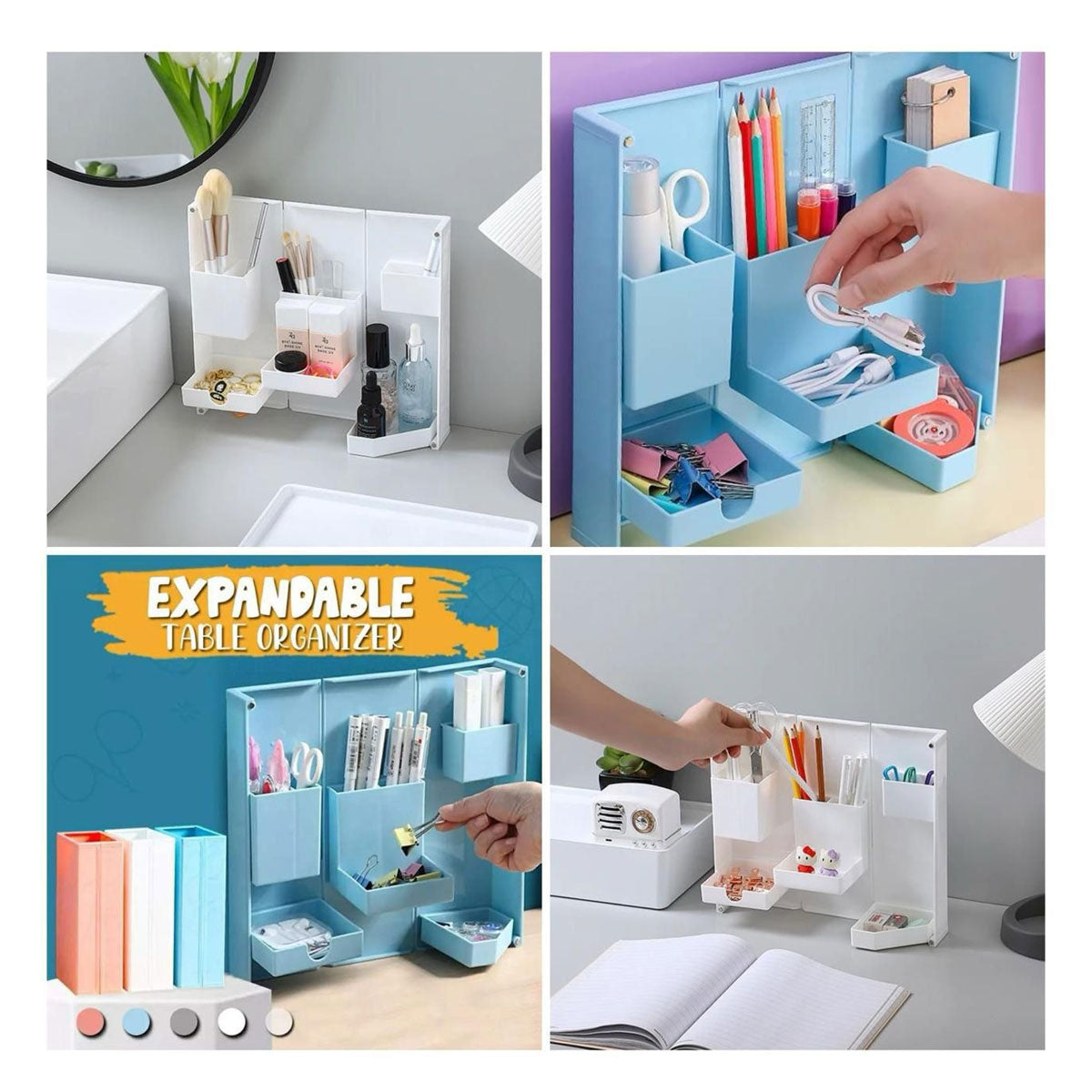 3 Steps Foldable Table Storage Box Organizer With Box Packing ...
