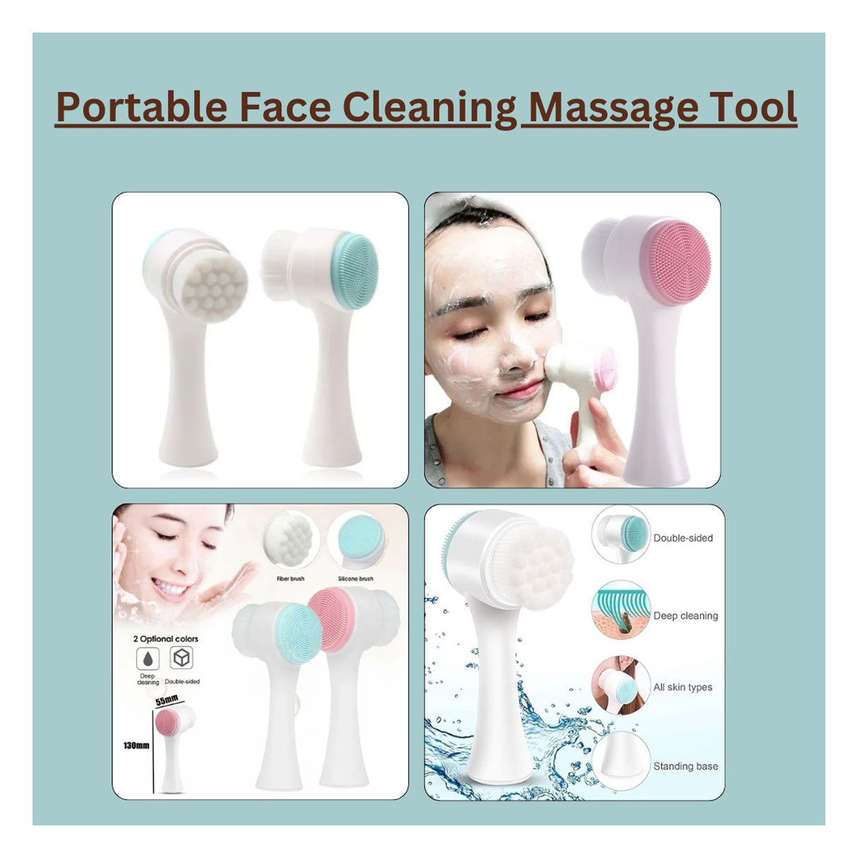 Portable Face Cleaning Massage Tool
