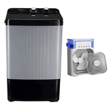Dawlance Glass Door Single Tub Washing Machine DW-9100-G 12kg + 3 In 1 Mini Portable USB AC Fan