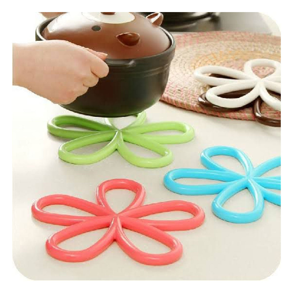 Unique Flower Shape Silicone Hot Mat - Each