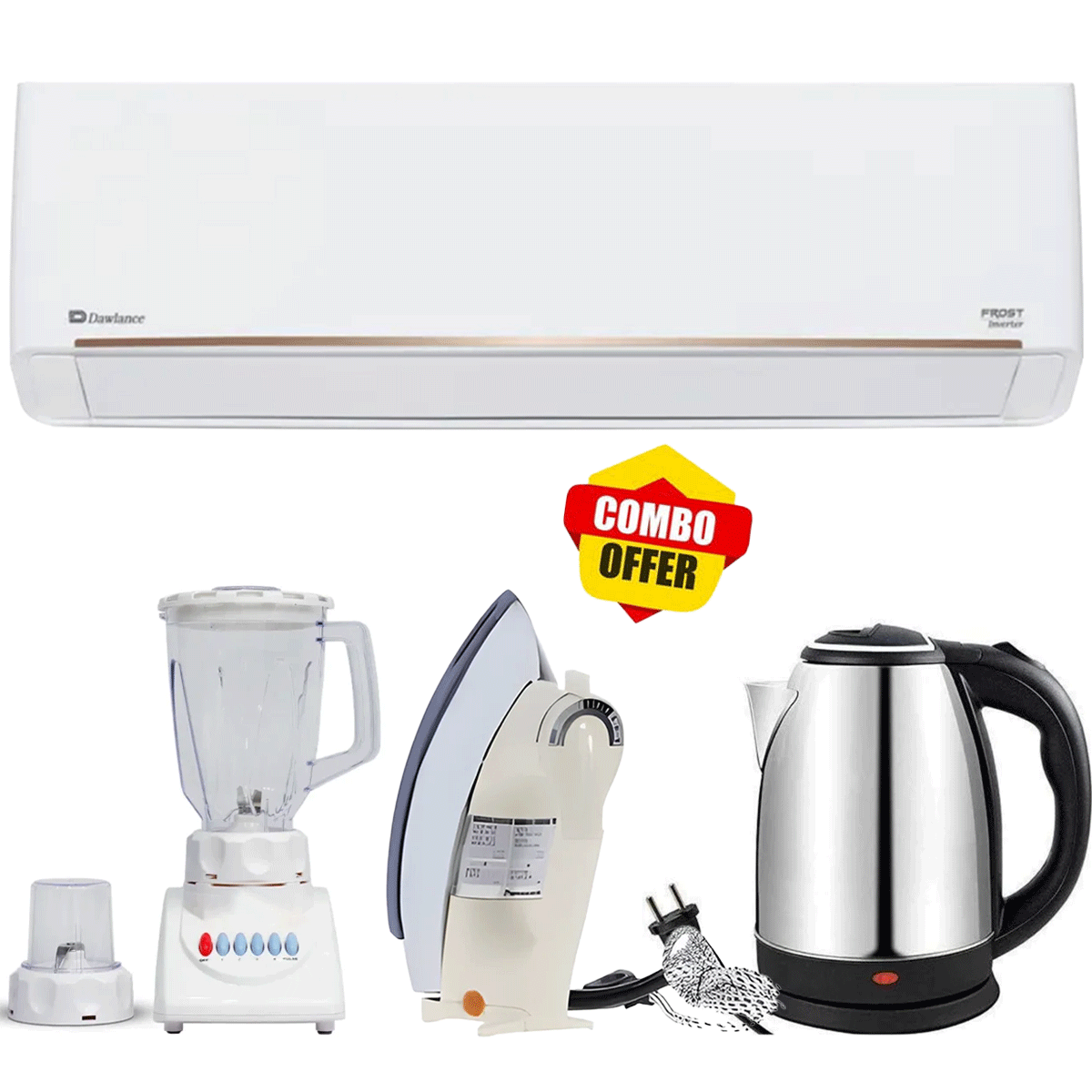 Dawlance Air Conditioner Frost Inverter 20 DC Inverter 1.25 Ton  Split AC Cool Only 14000 BTU + Free Electric Kettle + Free 2 in 1 Blender + Free Iron