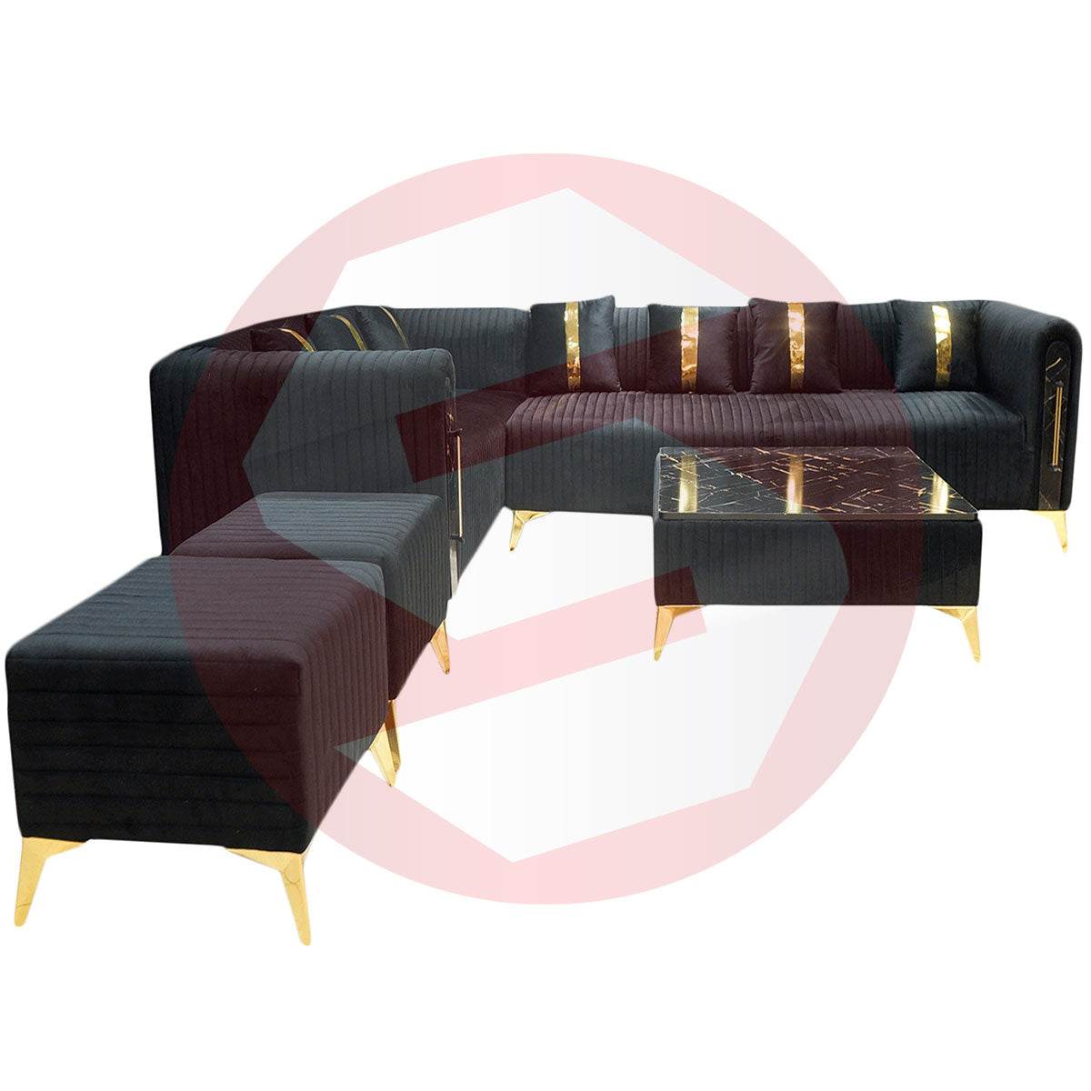 Gappoo L-Shape Sofa Set (Available on Easy Installments)