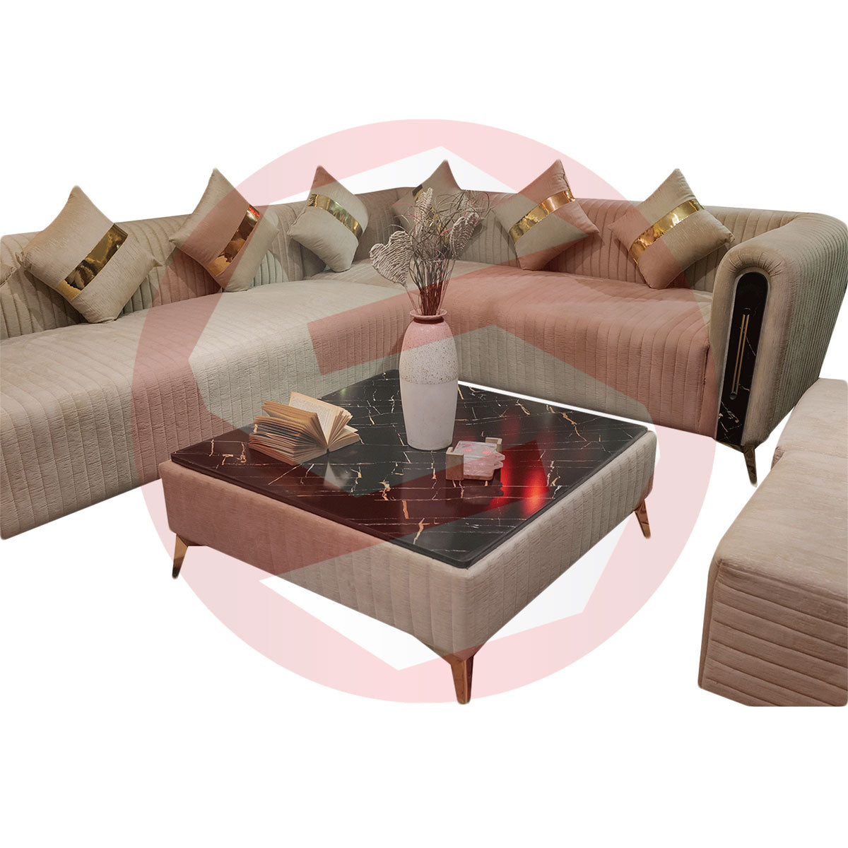 Gappoo L-Shape Sofa Set (Available on Easy Installments)