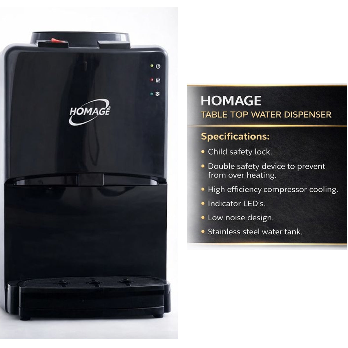 Homage Table Top Water Dispenser HWD-49320