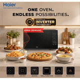 Haier HMW-30INVAF Inverter Microwave Oven with Advanced Cooking Technology for Convenient Heating, Reheating and Everyday Kitchen Use - 30L